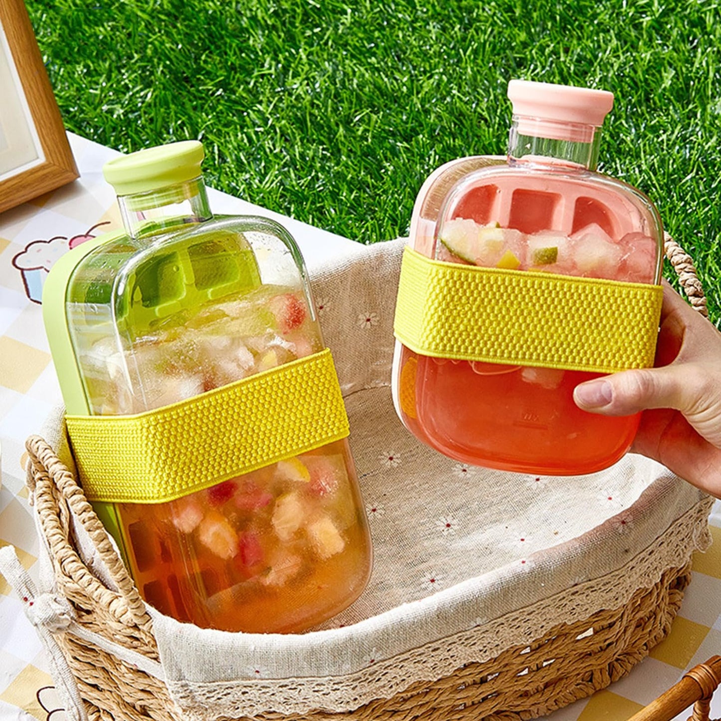 Yeni Nesil Pipetli Buz Şişesi 800ML – Taşınabilir Buz Kalıbı & Serinletici Matara