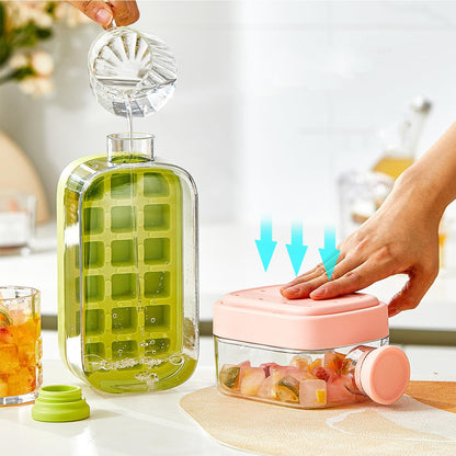Yeni Nesil Pipetli Buz Şişesi 800ML – Taşınabilir Buz Kalıbı & Serinletici Matara